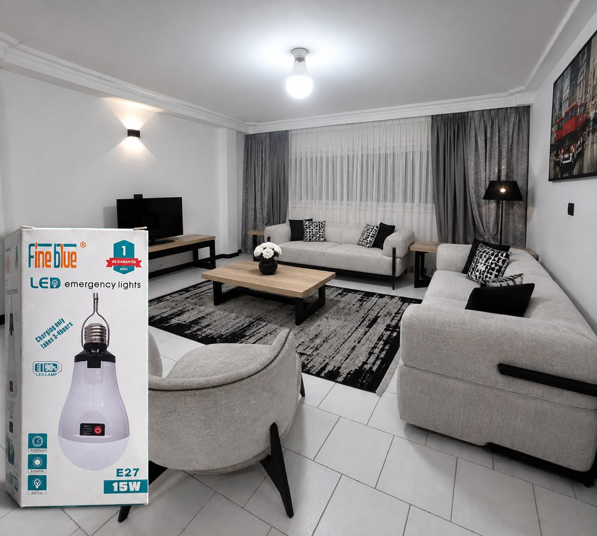 Ampoule LED Rechargeable 15W — L’éclairage qui prend le relais pendant la coupure