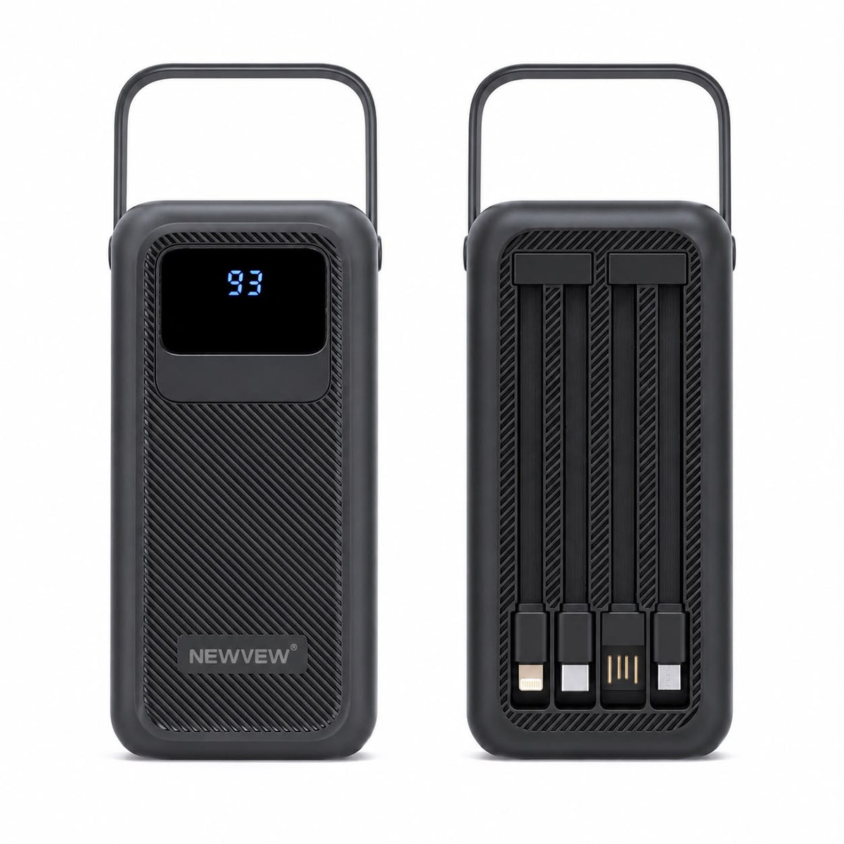 Power Bank 50 000 mAh Multifonction avec LED Intégrée – Grande Autonomie & Recharge Multi-Appareils
