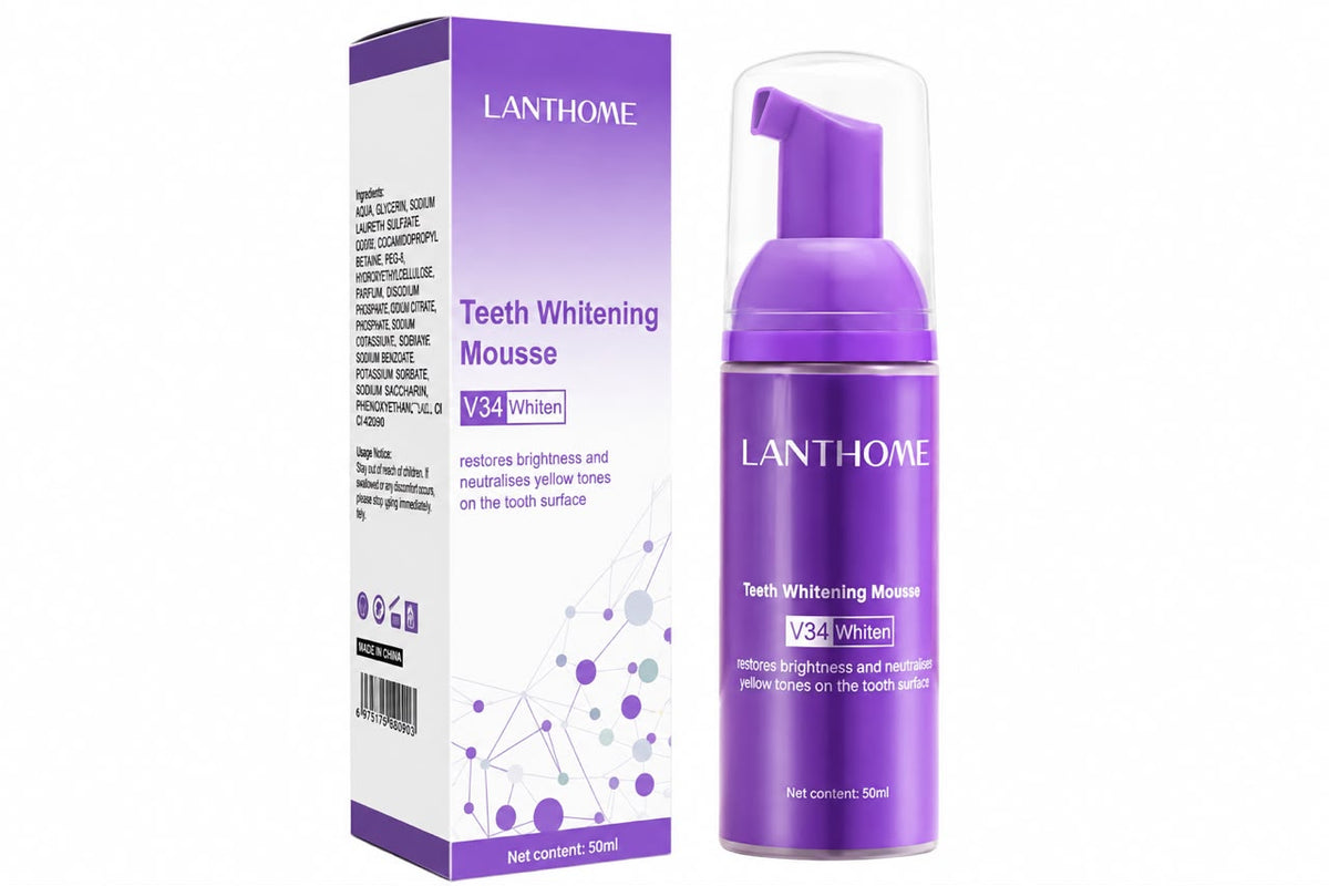 Mousse blanchissante dentaire LANTHOME V34 White — Le secret d’un sourire plus éclatant